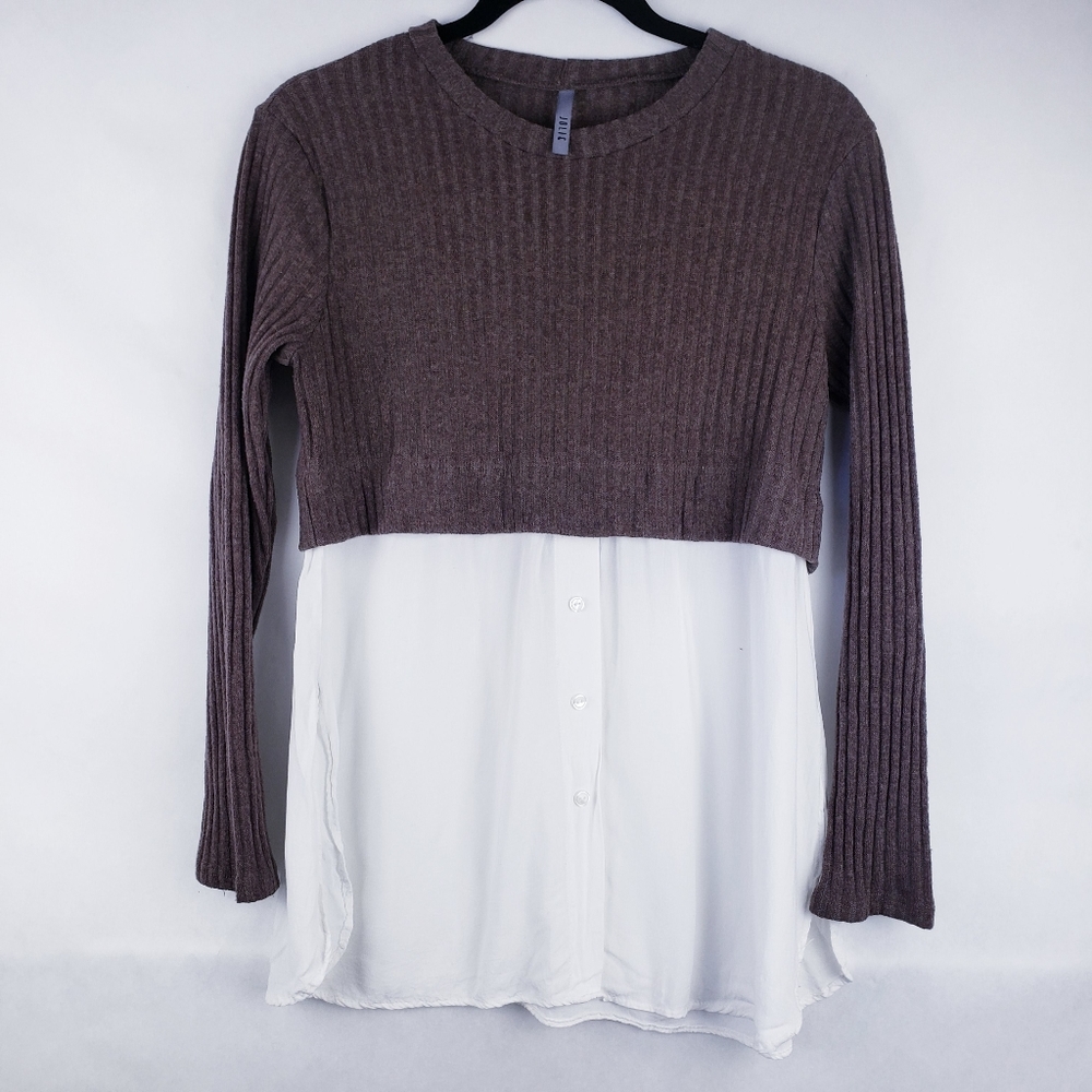 Jollie Womens Knit Blouse size Medium Stretch